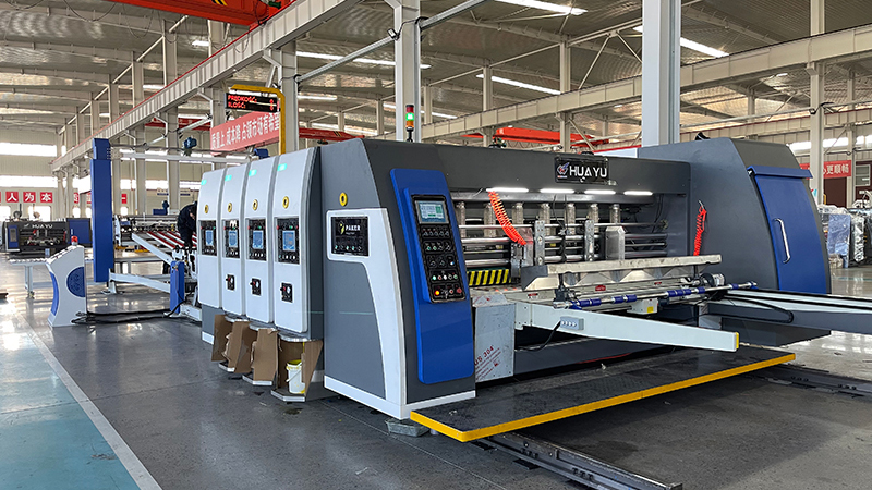 Combiné Imprimeur Flexo avec Sécheur, Mitrailleuse et Palettiseur