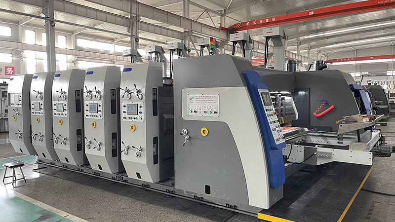 Combiné Imprimeur Flexo avec Sécheur, Mitrailleuse et Palettiseur